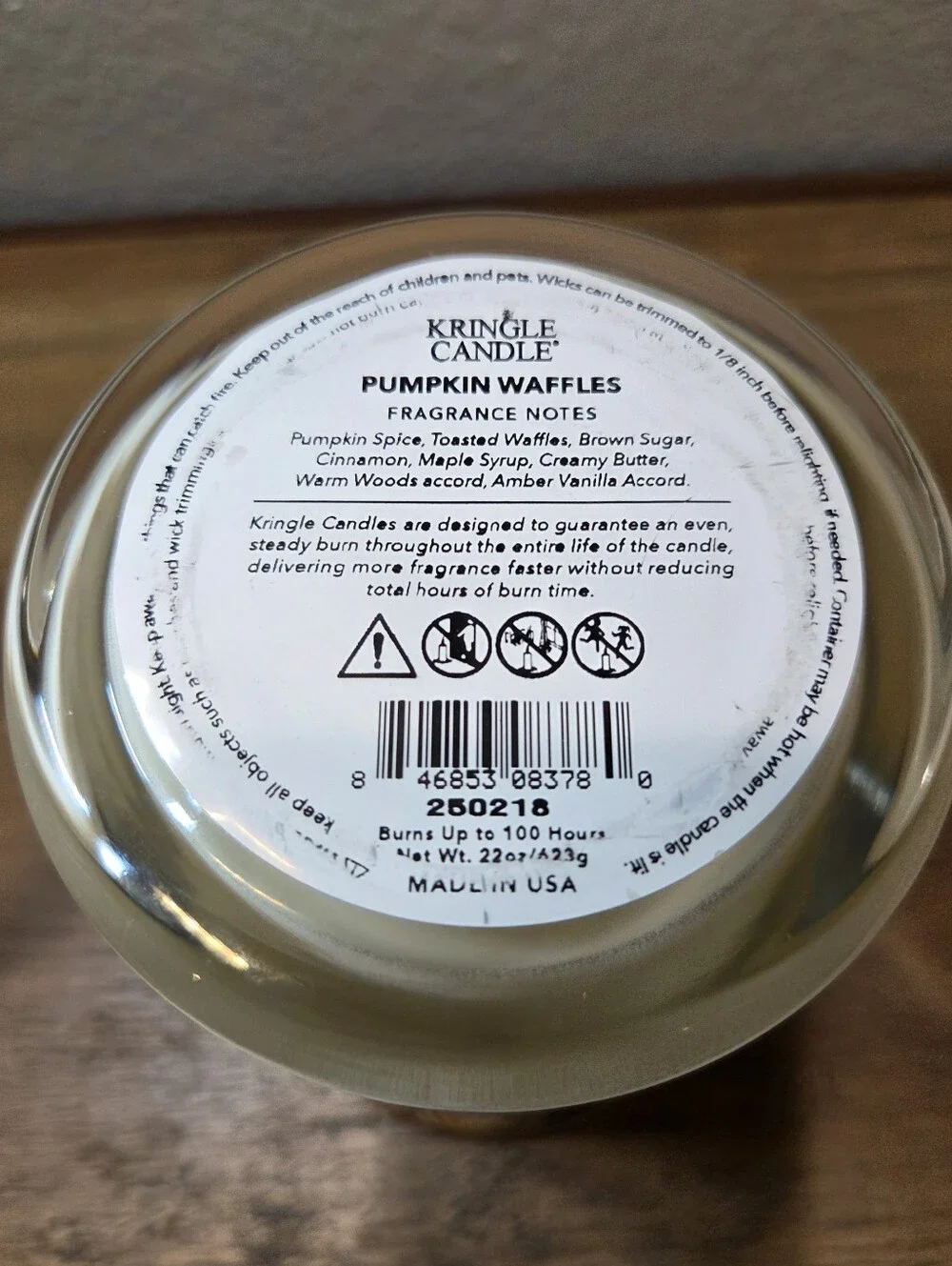 Kringle Candle Pumpkin Waffles Large 2 Wick -Tested